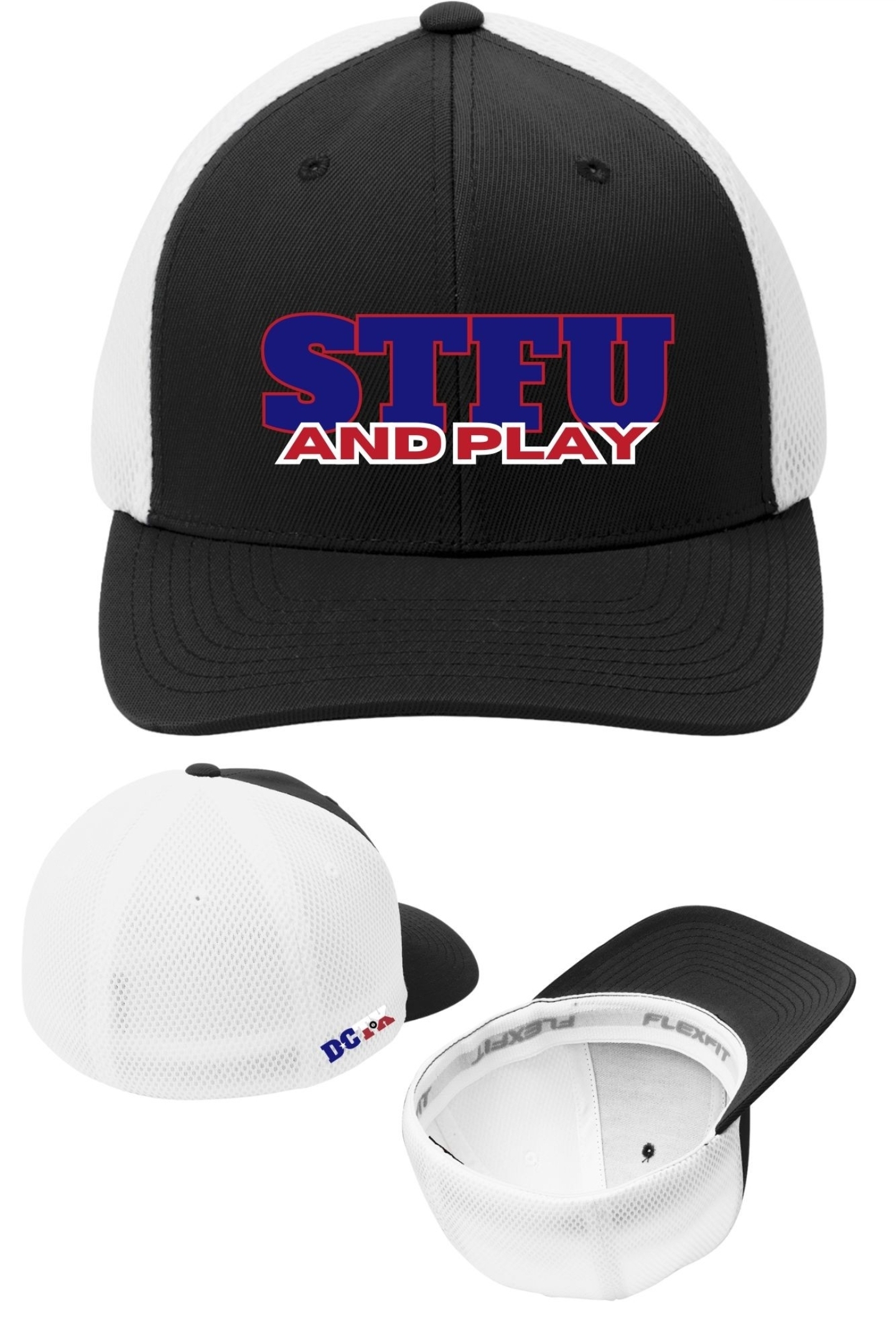 STFU and Play Embroidered Fitted Hat